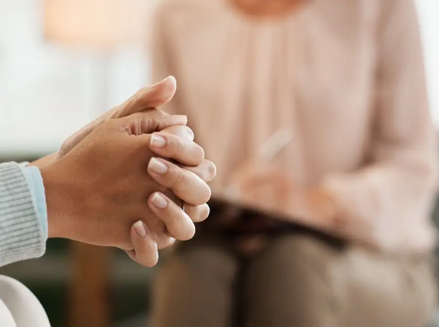A person seeks support for cocaine addiction recovery.