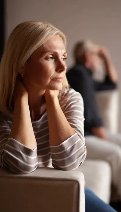 A woman struggles with anxiety.