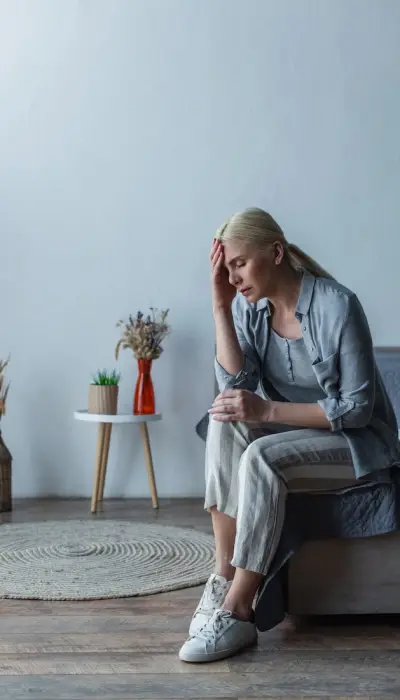 A woman struggles with depression.